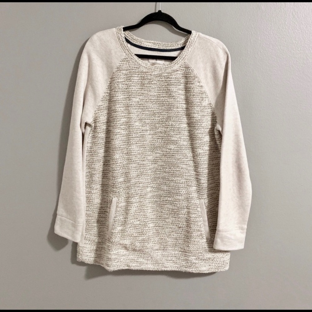 Lou & Grey tunic sweatshirt cream shimmer!